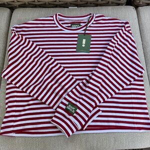Daily Drills Striped Cotton Long Sleeve Tee